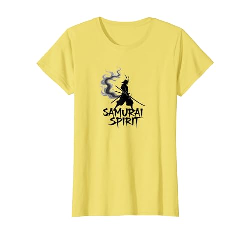Japanische Samurai Spirit Warrior Kunst für Männer T-Shirt, Damen, Gelb, XS Japanische Samurai Spirit Warrior Kunst für Männer T-Shirt, Damen, Gelb, XS von Generic