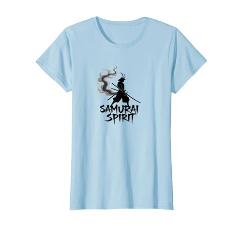 Japanische Samurai Spirit Warrior Kunst für Männer T-Shirt, Damen, Himmelblau, XS Japanische Samurai Spirit Warrior Kunst für Männer T-Shirt, Damen, Himmelblau, XS von Generic