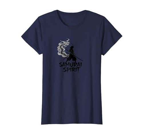 Japanische Samurai Spirit Warrior Kunst für Männer T-Shirt, Damen, Marineblau, XS Japanische Samurai Spirit Warrior Kunst für Männer T-Shirt, Damen, Marineblau, XS von Generic