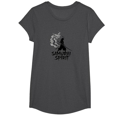 Japanische Samurai Spirit Warrior Kunst für Männer T-Shirt, Girls, Anthrazit Meliert, XS Japanische Samurai Spirit Warrior Kunst für Männer T-Shirt, Girls, Anthrazit Meliert, XS von Generic
