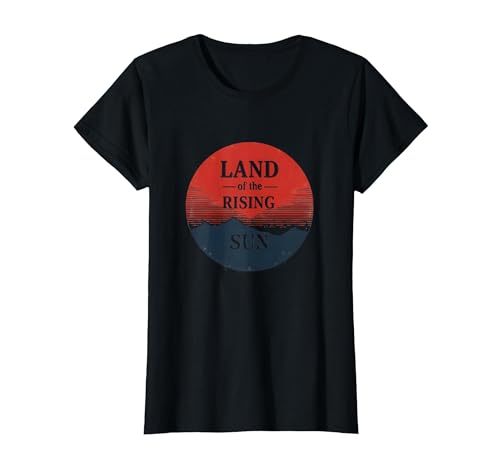 Japanisches Land der aufgehenden Sonne für Männer, Vintage-Stil, Geschenk T-Shirt, Damen, Schwarz, XS Japanisches Land der aufgehenden Sonne für Männer, Vintage-Stil, Geschenk T-Shirt, Damen, Schwarz, XS von Generic