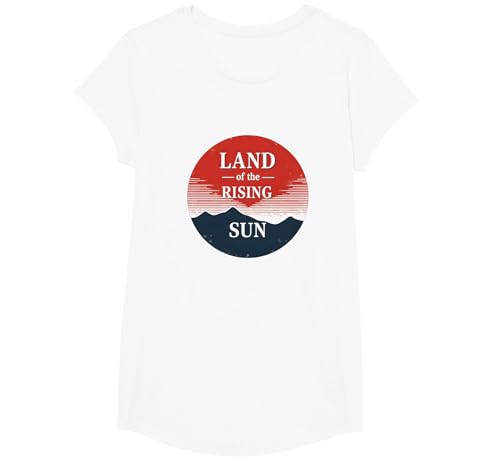 Japanisches Land der aufgehenden Sonne für Männer, Vintage-Stil, Geschenk T-Shirt, Girls, Weiß, XS Japanisches Land der aufgehenden Sonne für Männer, Vintage-Stil, Geschenk T-Shirt, Girls, Weiß, XS von Generic