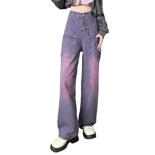 Jeans Damen Baggy Hose Wide Leg Mom Weite Weites Bein Boyfriend Leichte Sommerjeans Stretch Straight Sommer Damenjeans Hosen Weitem Overall Große Größen Low Waist Jeans 2025 Hohe Taille Baggy Weites von Generic