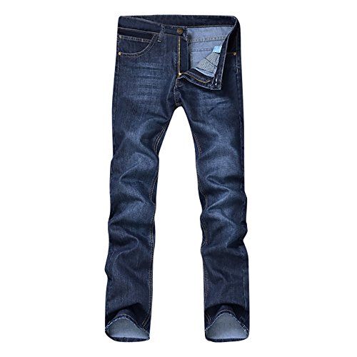 Jeans Hosen für Herren Slim Fit Hauteng Freizeithose Street Personality Vintage Jeans mit Seitentaschen Herren SweatLaufhose Baumwoll Einfarbig Geradem Schnitt Modernpants Blau 34 von Generic