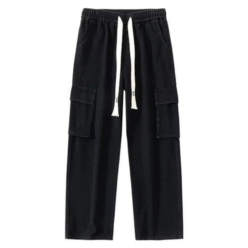 Jeans Jogginghose Sweathose in Jeansoptik Jeans-Herren Slim Fit Herren-Hose Basic Jogg Cargohose Streifen Jogginghose Jungen Jeans-Hosen Freizeithose von Generic