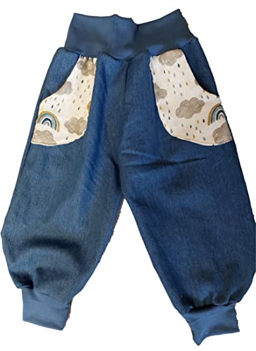 Jeans Pumphose Jeanshose Kinder Baby Handmad neu Feuerwehr (140) von Generic