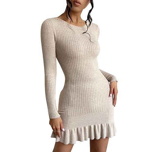 Jerseykleid Frauen Slim-Fit Einfarbig Wickelkleid Skinny Mit Kapuze Langarm Mit Einstellbarer Kordelzug Kurz Wickelpullover Mode Bequem Casual Mini Kleid Freizeitkleider Tunikakleid Jerseykleid Frauen Slim-Fit Einfarbig Wickelkleid Skinny Mit Kapuze Langarm Mit Einstellbarer Kordelzug Kurz Wickelpullover Mode Bequem Casual Mini Kleid Freizeitkleider Tunikakleid von Generic