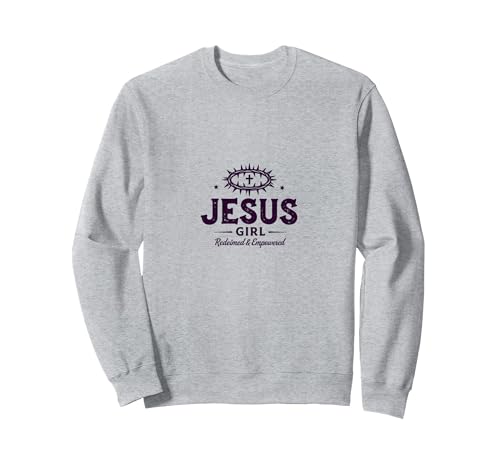 Jesus Girl: Erlöste und ermächtigte Christen für den Glauben von Frauen Sweatshirt, Unisex für Erwachsene, Grau Meliert, M von Generic
