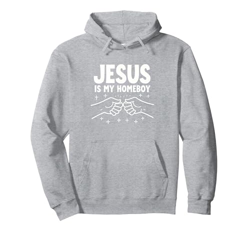 Jesus is My Homeboy Christian Men Faith Faust Bump Pullover Hoodie, Unisex für Erwachsene, Grau Meliert, S von Generic