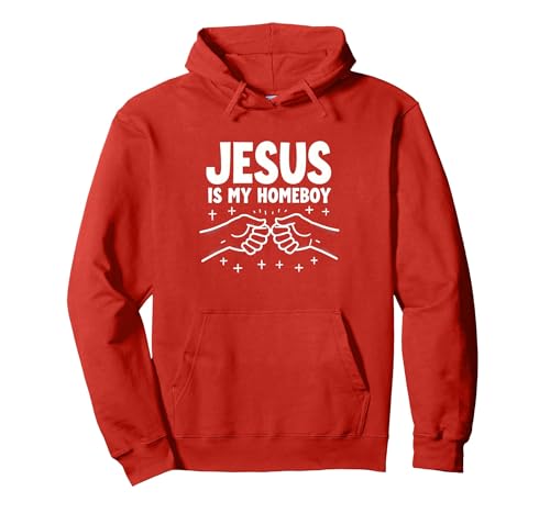 Jesus is My Homeboy Christian Men Faith Faust Bump Pullover Hoodie, Unisex für Erwachsene, Rot, XL von Generic