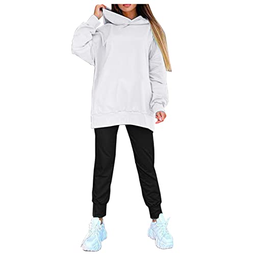 Jogginganzug Damen, Jogginganzug Damen 2 Teilig Trainingsanzug Zweiteiler Basic Hoodie Jogginghose Freizeitanzug mit Reißverschluss Hinten 2 Stück Sportanzug Oversize Langarm Hausanzug von Generic
