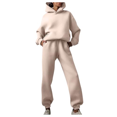 Jogginganzug Damen, Jogginganzug Damen Trainingsanzug Sportanzug Frauen 2 Teilig Freizeitanzug Einfarbig Hoodie Lose Kapuzenpullover Top + Lange Hose Sportswear 2 Stück Bekleidungsset Jogginganzug Damen, Jogginganzug Damen Trainingsanzug Sportanzug Frauen 2 Teilig Freizeitanzug Einfarbig Hoodie Lose Kapuzenpullover Top + Lange Hose Sportswear 2 Stück Bekleidungsset von Generic