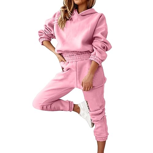 Jogginganzug Damen,Damen Sportanzug Traingsanzug Jogginganzug Frauen 2 Teilig Freizeitanzug Crop Hoodie Kapuzenpullover Einfarbig Langarm Top + Lang Hosen Sportswear 2 Stück Bekleidungsset Jogginganzug Damen,Damen Sportanzug Traingsanzug Jogginganzug Frauen 2 Teilig Freizeitanzug Crop Hoodie Kapuzenpullover Einfarbig Langarm Top + Lang Hosen Sportswear 2 Stück Bekleidungsset von Generic