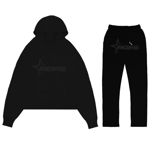 Jogginganzug Damen/Herren 2 Piece Unisex Tracksuit Einfarbig Sport Trainingsanzug Hoodie Langarm Freizeit Laufanzug Sweatjacke Sporthose Fitness Sportanzug von Generic