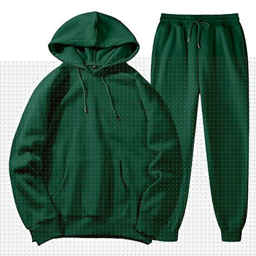 Jogginganzug Damen/Herren 2 Piece Unisex Tracksuit Einfarbig Sport Trainingsanzug Hoodie Langarm Freizeit Laufanzug Sweatjacke Sporthose Fitness Sportanzug von Generic