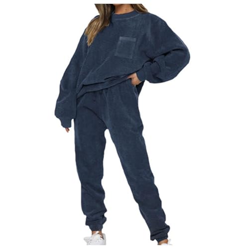 Jogginganzug Damen Nicki Stoff Trainingsanzug Einteiler Karierte Pyjamahose Damen Freizeitanzug Damen KurzgrößEn TrainingsanzüGe Damen Bequemer Jogginganzug Damen Jogginganzug Damen Pink von Generic