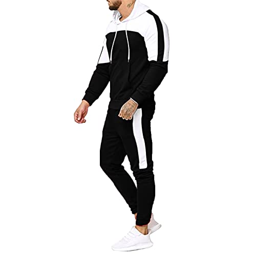 Jogginganzug Herren Baumwolle Camouflage Sportanzug Trainingsanzug Herren Slim Fit Streatwear Jogging Anzug Sport Suit für Männer Activewear Hoodie-Sporthose Winter Komfort Set Trainingsanzüge von Generic