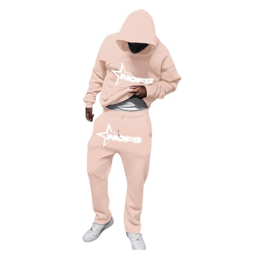 Jogginganzug Herren NOFS Jogginganzug Y2k Tracksuit Trainingsanzüge Baumwolle Sweatshirt Und Jogginghose Einfarbig Hoodie Mit Kapuze Langarm Mit Taschen Sportanzug Set Jogginganzug Herren NOFS Jogginganzug Y2k Tracksuit Trainingsanzüge Baumwolle Sweatshirt Und Jogginghose Einfarbig Hoodie Mit Kapuze Langarm Mit Taschen Sportanzug Set von Generic