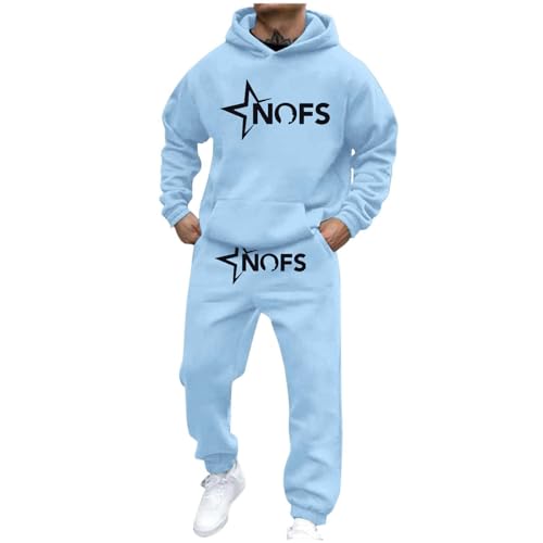 Jogginganzug Herren NOFS Jogginganzug Y2k Tracksuit Trainingsanzüge Baumwolle Sweatshirt Und Jogginghose Einfarbig Hoodie Mit Kapuze Langarm Mit Taschen Sportanzug Set Jogginganzug Herren NOFS Jogginganzug Y2k Tracksuit Trainingsanzüge Baumwolle Sweatshirt Und Jogginghose Einfarbig Hoodie Mit Kapuze Langarm Mit Taschen Sportanzug Set von Generic