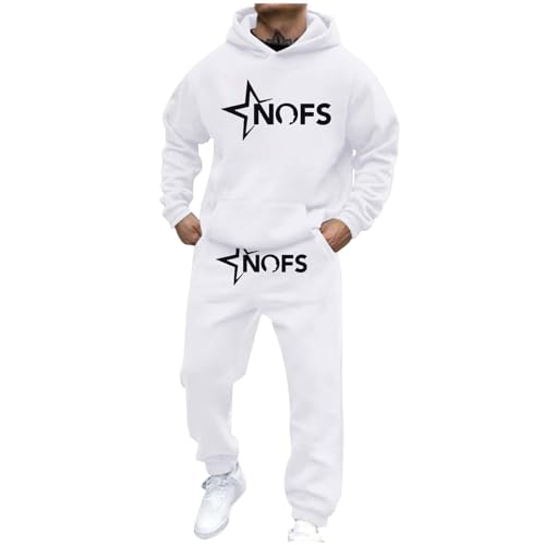 Jogginganzug Herren NOFS Jogginganzug Y2k Tracksuit Trainingsanzüge Baumwolle Sweatshirt Und Jogginghose Einfarbig Hoodie Mit Kapuze Langarm Mit Taschen Sportanzug Set Jogginganzug Herren NOFS Jogginganzug Y2k Tracksuit Trainingsanzüge Baumwolle Sweatshirt Und Jogginghose Einfarbig Hoodie Mit Kapuze Langarm Mit Taschen Sportanzug Set von Generic