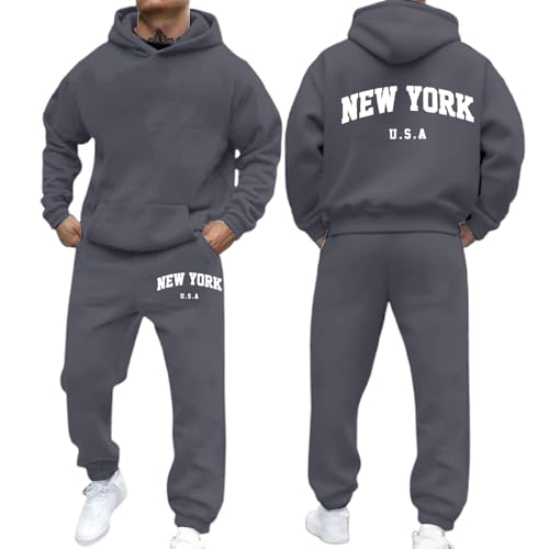 Jogginganzug Herren Sportbekleidung Warm Trainingsanzug Set Langarm Druck Sportanzug Sport Outfit Zweiteiler Hausanzug 2-Teilig Tracksuit Bequem Fitnessanzug Jogginganzug Herren Sportbekleidung Warm Trainingsanzug Set Langarm Druck Sportanzug Sport Outfit Zweiteiler Hausanzug 2-Teilig Tracksuit Bequem Fitnessanzug von Generic