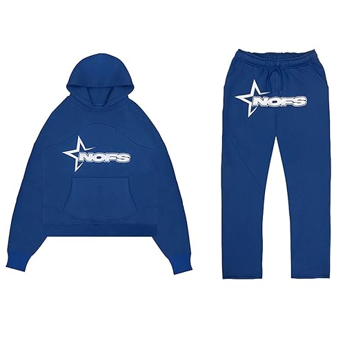 Jogginganzug Herren Sweatshirt Und Jogginghose Locker Oberteile Und Hose Set Loose Fit Sportsachen Lässig Zweiteiler Große Größen Jogger Set Casual Fitnessanzug Vintage Hoodie Sweathose Trainingsanzug von Generic