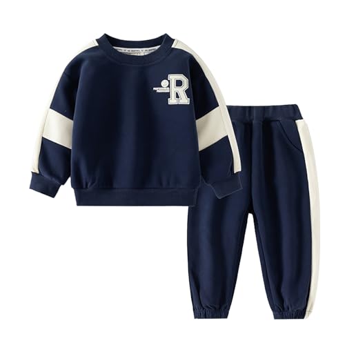 Jogginganzug Kinder Jungen Trainingsanzug Baby mit Cartoon Druck Tracksuit Klassisch Freizeitanzug Sport Outfit Fitness Set Pullover & Jogginghose Homewear Suit 0-6 Jahre von Generic