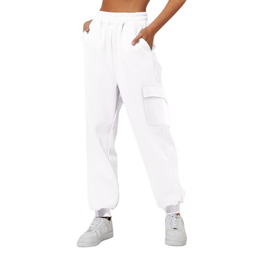 Jogginghose Damen, Damen Jogginghose Lang High Waist Trainingshose mit Taschen Schmetterling Drucken Sporthose Freizeithose Frauen Kordelzug Sweathose Jogging Hose Sweatpants Laufhosen von Generic