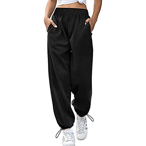 Jogginghose Damen, Jogginghose Damen Baumwolle Sporthose Lang Sweatpants Frauen Gradient Kordelzug Trainingshose Fitness High Waist Freizeithose Laufhosen Jogging Hose Sweathose von Generic
