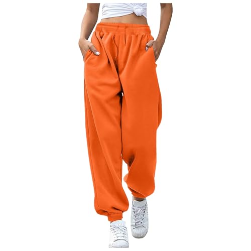 Jogginghose Damen Baggy Sporthose Laufhosen Lange Gummibund Stoffhose mit Taschen High Waist Loose Fit Freizeithose Bequeme Lockere Trainingsanzug Hosen Sweathose Jogginghose Damen Baggy Sporthose Laufhosen Lange Gummibund Stoffhose mit Taschen High Waist Loose Fit Freizeithose Bequeme Lockere Trainingsanzug Hosen Sweathose von Generic