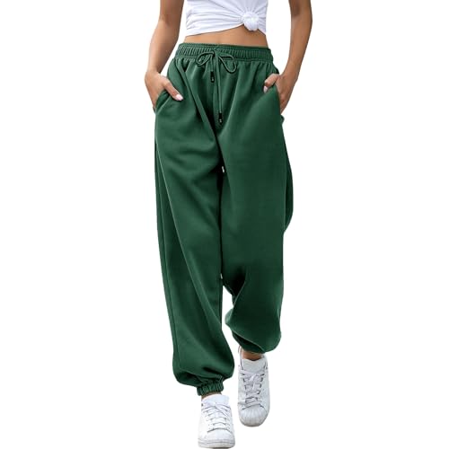 Jogginghose Damen Baggy Sporthose Laufhosen Lange Gummibund Stoffhose mit Taschen High Waist Loose Fit Freizeithose Bequeme Lockere Trainingsanzug Hosen Sweathose Jogginghose Damen Baggy Sporthose Laufhosen Lange Gummibund Stoffhose mit Taschen High Waist Loose Fit Freizeithose Bequeme Lockere Trainingsanzug Hosen Sweathose von Generic