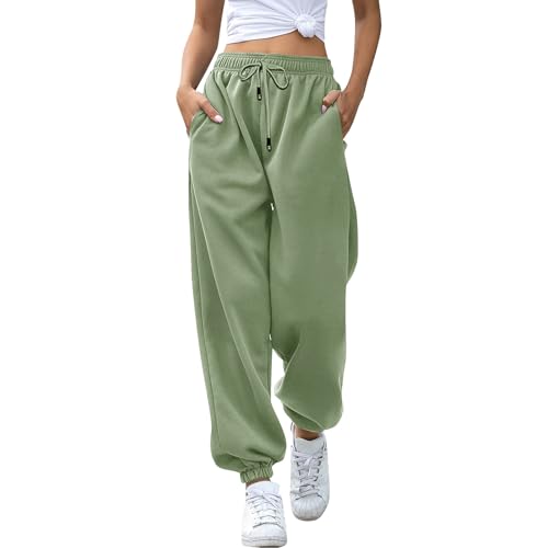 Jogginghose Damen Baggy Sporthose Laufhosen Lange Gummibund Stoffhose mit Taschen High Waist Loose Fit Freizeithose Bequeme Lockere Trainingsanzug Hosen Sweathose Jogginghose Damen Baggy Sporthose Laufhosen Lange Gummibund Stoffhose mit Taschen High Waist Loose Fit Freizeithose Bequeme Lockere Trainingsanzug Hosen Sweathose von Generic