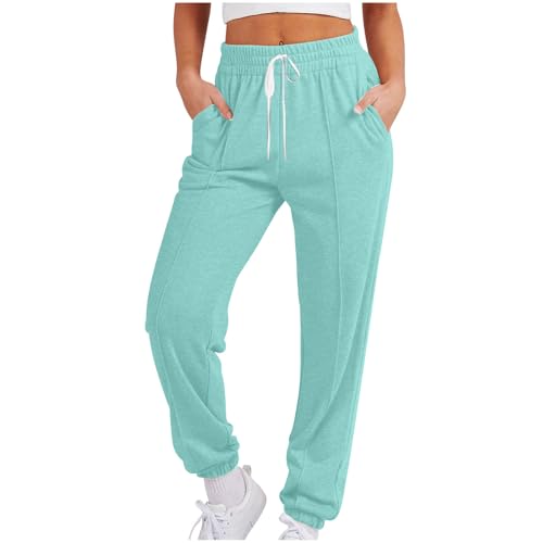 Jogginghose Damen Leichte Sporthose Taille Passform Athletic Hosen Mode Stoffhose Lang Gummibund Sweatpants Lässige Lose Freizeithose Hose Winter Schlupfhose für Frauen Yogahose Haremshose von Generic