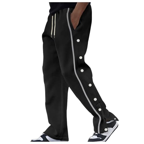 Jogginghose Herren Lang, Sporthose Herren Baggy Einfarbig Trainingshose Open Leg Weites Bein Jogger Casual Sport Hose Freizeithose Sweatpants Jogginghosen Jogging Sporthosen Trainingshosen von Generic