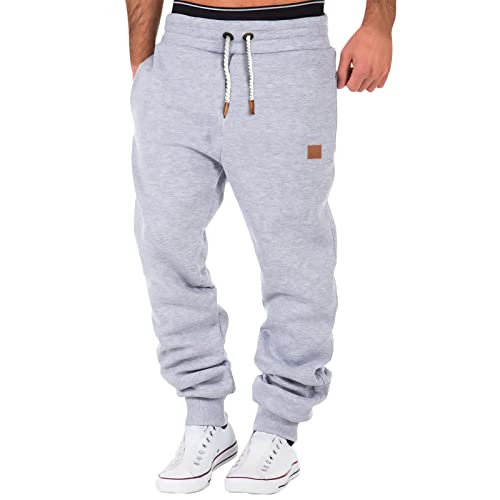 Jogginghose Herren Lang Vintage Lose Relaxed-Fit Aestethic Sweatpants Stoffhose Relaxed-Fit Outdoorhose Sweathose Freizeithosen für Männer Washed Breites Bein Jogging-Hose Sport Pants1 von Generic