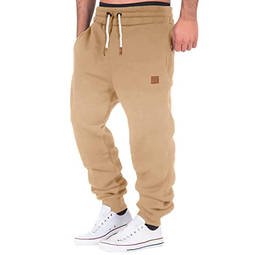 Jogginghose Herren Lang Vintage Lose Relaxed-Fit Aestethic Sweatpants Stoffhose Relaxed-Fit Outdoorhose Sweathose Freizeithosen für Männer Washed Breites Bein Jogging-Hose Sport Pants1 von Generic