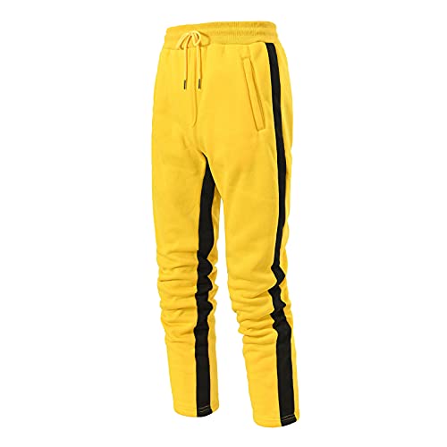 Jogginghose Herren Sporthose Baumwolle Fitness Streifen Casual Slim Fit Hose Freizeithose Joggers Streetwear Laufhose Männer Trainingshose Sweatpants Lang Hosen Herren von Generic