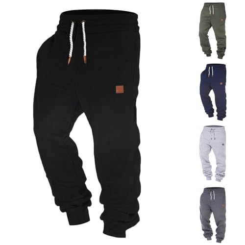 Jogginghose Herren Warme Gefütterte Trainingshose Sporthose Baggy Jogger Sweatpants Trainingshose Herren Männer Sweathose Freizeithose von Generic