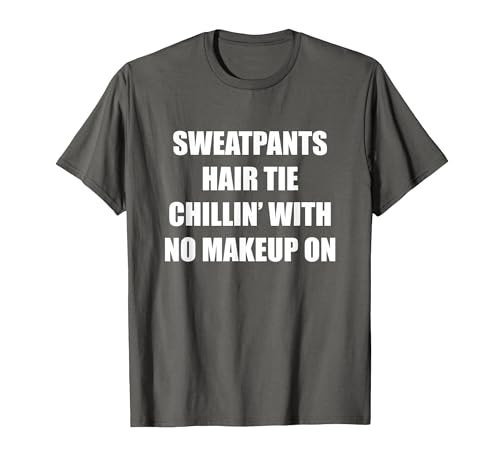Jogginghose mit Haargummi Chillin' ohne Make-up T-Shirt, Herren, Anthrazit, L Jogginghose mit Haargummi Chillin' ohne Make-up T-Shirt, Herren, Anthrazit, L von Generic