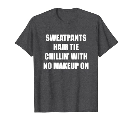 Jogginghose mit Haargummi Chillin' ohne Make-up T-Shirt, Herren, Anthrazit Meliert, M Jogginghose mit Haargummi Chillin' ohne Make-up T-Shirt, Herren, Anthrazit Meliert, M von Generic