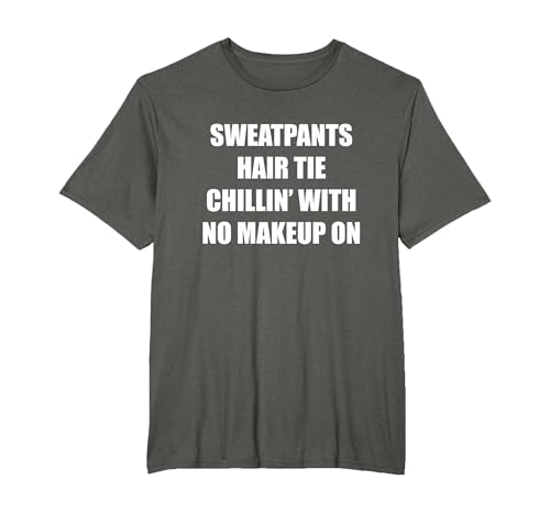 Jogginghose mit Haargummi Chillin' ohne Make-up T-Shirt, Herren Große Größen, Anthrazit, 5X Tall Jogginghose mit Haargummi Chillin' ohne Make-up T-Shirt, Herren Große Größen, Anthrazit, 5X Tall von Generic