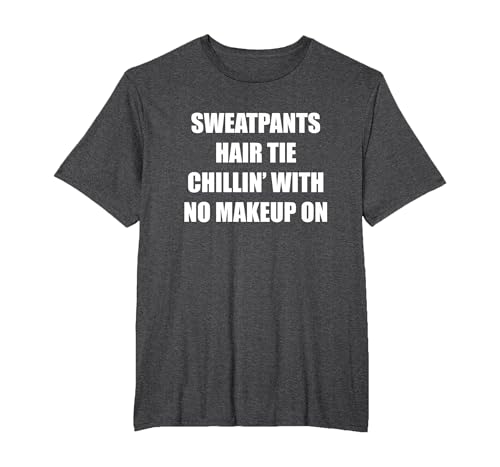 Jogginghose mit Haargummi Chillin' ohne Make-up T-Shirt, Herren Große Größen, Anthrazit Meliert, 6X Tall Jogginghose mit Haargummi Chillin' ohne Make-up T-Shirt, Herren Große Größen, Anthrazit Meliert, 6X Tall von Generic