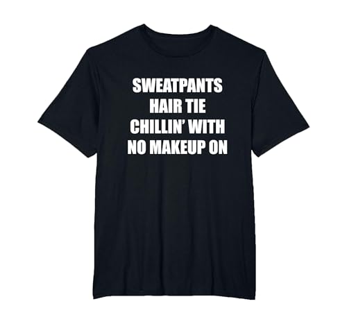 Jogginghose mit Haargummi Chillin' ohne Make-up T-Shirt, Herren Große Größen, Schwarz, 6X Tall Jogginghose mit Haargummi Chillin' ohne Make-up T-Shirt, Herren Große Größen, Schwarz, 6X Tall von Generic
