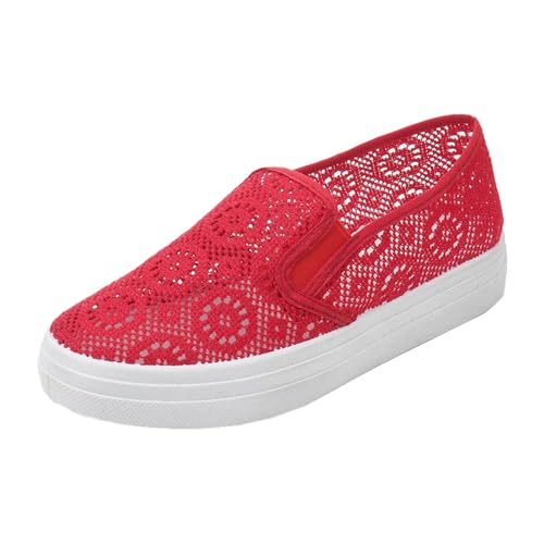 Joggingschuhe Damen Atmungsaktiv Walkingschuhe Atmungsaktives Laufschuhe Weiche Sportlich Turnschuhe rutschfeste Running Outdoor Riemen Und Schnalle Schlupfschuhe von Generic