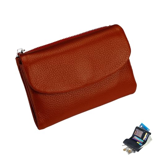 Joyfullygo Geldbörse, Unisex-Geldbörse aus Kieselleder, Kreditkartenhalter, Münzfach und Geldfächer ﻿(Color 18) von Generic