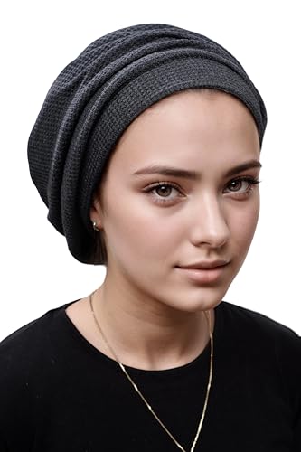 Jüdische Kopfbedeckung für Frauen Tichel Slouchy Beanie Barett Snood Headcovering, Grau, Einheitsgröße von Generic