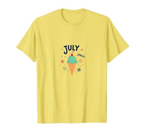 Juli Jingle Eiscreme Feier Sommer, Weihnachten im Juli T-Shirt, Herren, Gelb, 3XL von Generic
