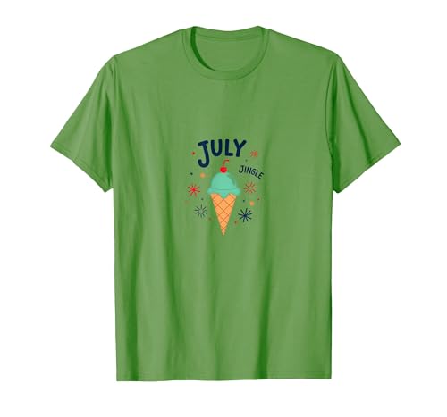 Juli Jingle Eiscreme Feier Sommer, Weihnachten im Juli T-Shirt, Herren, Hellgrün, M von Generic