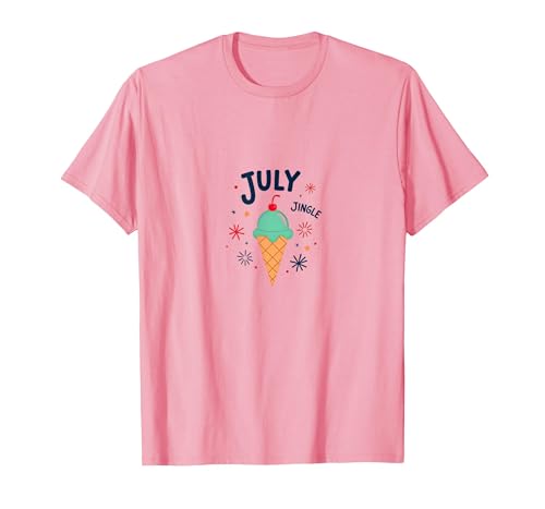 Juli Jingle Eiscreme Feier Sommer, Weihnachten im Juli T-Shirt, Herren, Rosa, XL von Generic