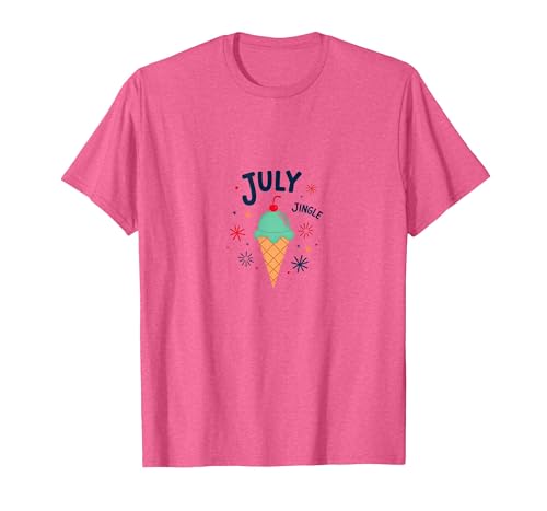 Juli Jingle Eiscreme Feier Sommer, Weihnachten im Juli T-Shirt, Herren, Rosa meliert, 3XL von Generic